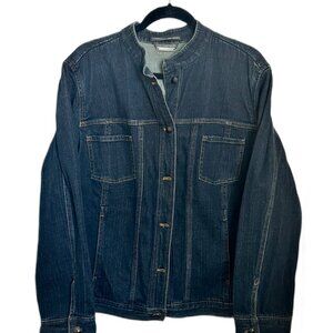 Ellen Tracy Jean Jacket Dark Blue Plus Size 2X/3X